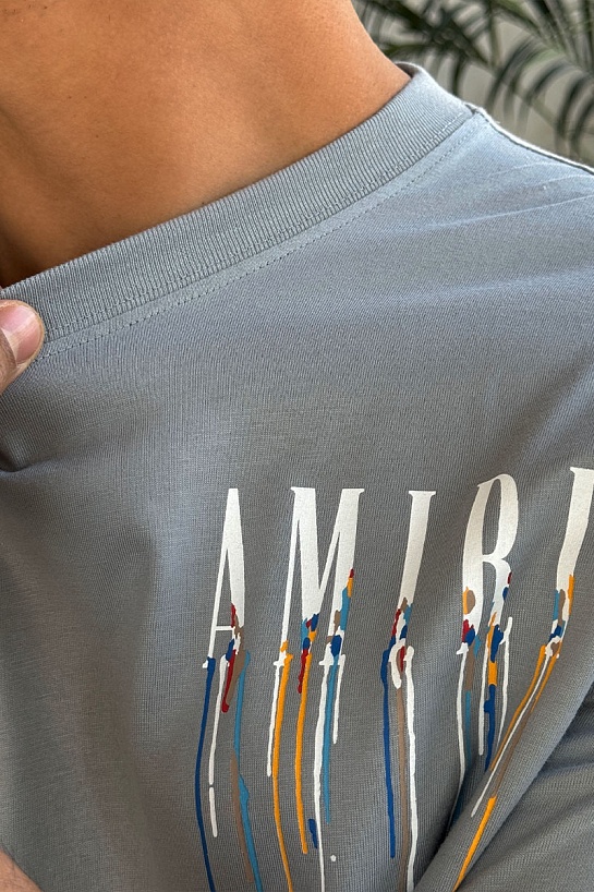 Мужская серая футболка Amiri