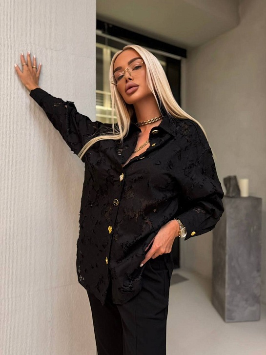 Женская рубашка Schiaparelli premium - Black