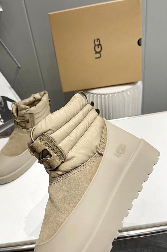 Ботинки с мехом UGG Classic Mini Lace-Up - Dune