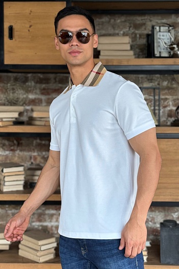 Мужское поло Burberry Premium - White   