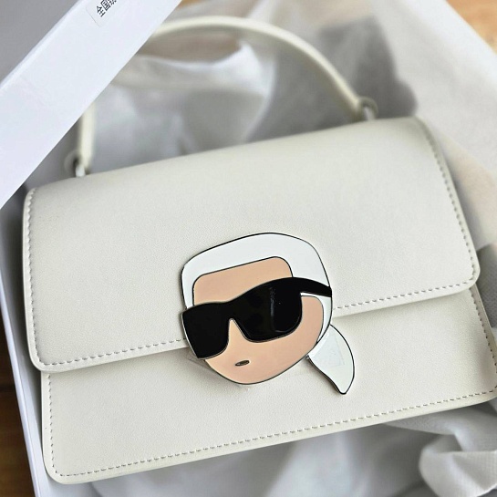 Женская сумка Karl Lagerfeld ikonik 22x15 см - White