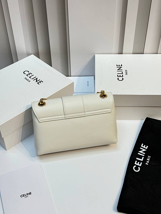 Женская сумка Celine Victorire Medium Premium 21x12x7 см - White