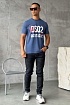 Мужская синяя футболка Dsquared2 Brothers