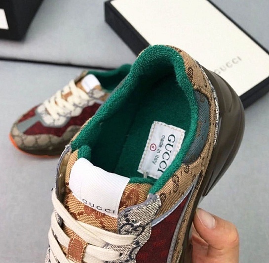 Мужские кроссовки Gucci Rhyton - Brick Red