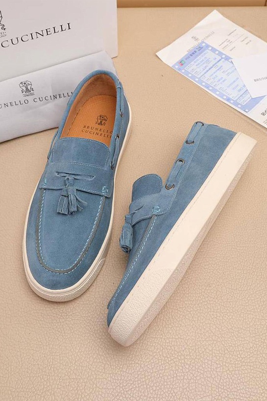 Мужские замшевые лоферы Brunello Cucinelli