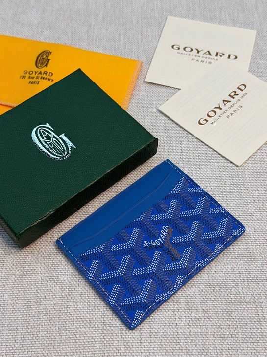 Кожаный кардхолдер Goyard Saint Sulpice premium 10.5x7 см