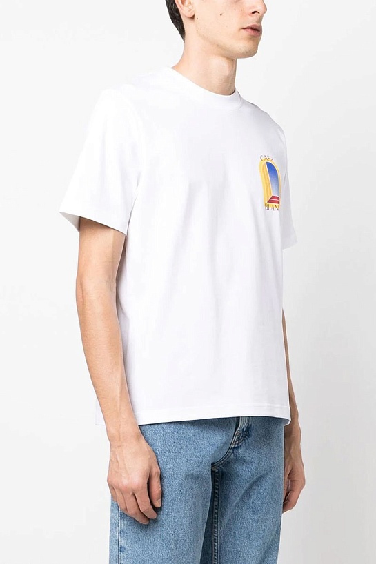 Белая футболка Casablanca L'Arche De Jour