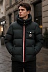 Мужской пуховик Moncler тёмно-зелёного цвета