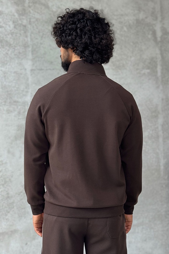 Кофта на молнии коричневого цвета Loro Piana