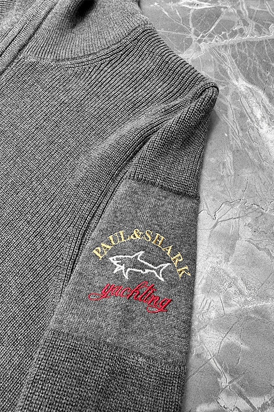 Мужской серый джемпер Paul & Shark zip-up