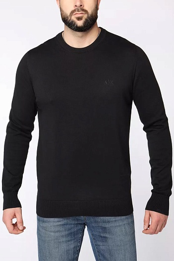 Мужская чёрная кофта Armani Exchange   