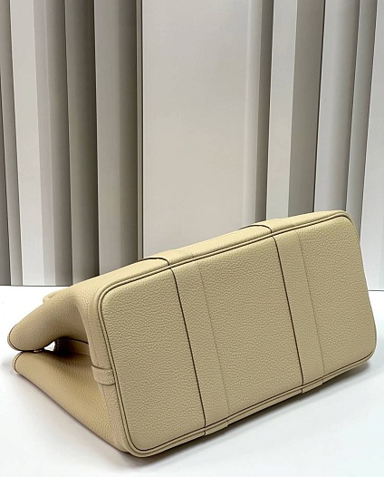 Женская кожаная сумка Hermes Garden Party Premium 36x26x17 см - Beige   