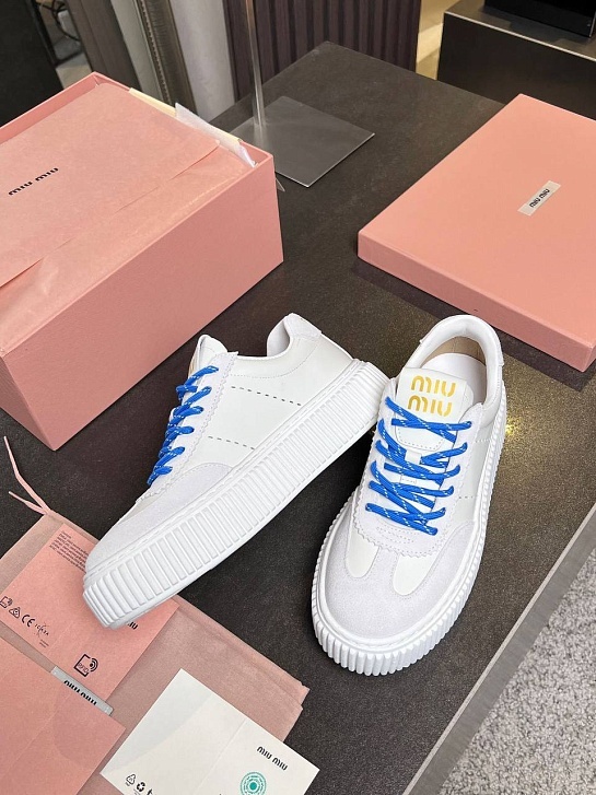 Женские комбинированные кроссовки MIU MIU Premium