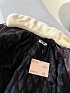 Женская кожаная дубленка MIU MIU с меховым воротом