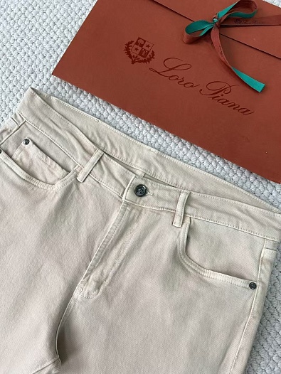 Мужские бежевые джинсы Loro Piana Premium   