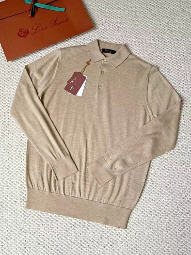 Поло с длинным рукавом Loro Piana Premium - Flower Aprecot   