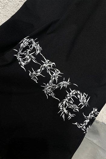 Серая оверсайз футболка Givenchy Barbed Wire   