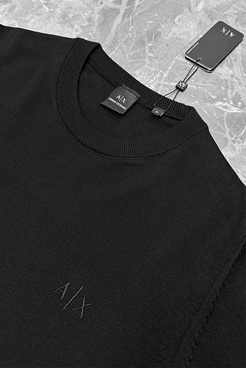 Мужская чёрная кофта Armani Exchange   