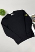 Мужской чёрный свитшот Stone Island с патчем на плече