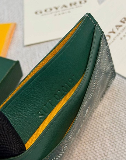 Кожаный кардхолдер Goyard Saint Sulpice premium 10.5x7 см   