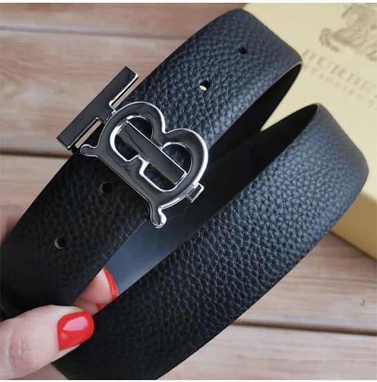 Кожаный ремень Burberry TB logo