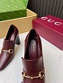 Женские кожаные лоферы на каблуке Gucci Signora Pump premium