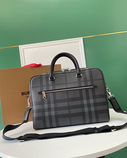 Кожаный портфель Burberry Premium 38x26x5.5 см   