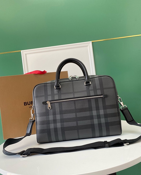 Кожаный портфель Burberry Premium 38x26x5.5 см