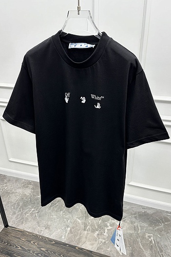 Чёрная оверсайз футболка Off-White Flash Date Camera   