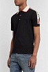 Поло чёрного цвета Gucci Web Stripe