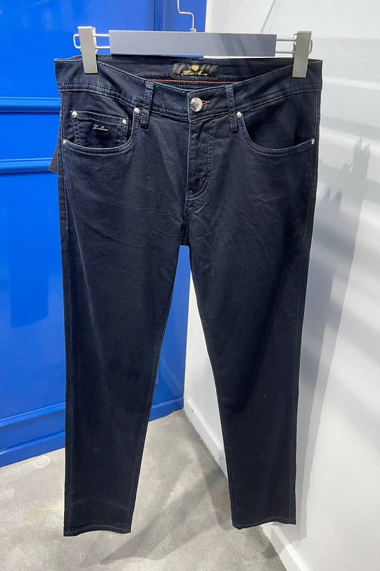 Мужские тёмно-синие джинсы Loro Piana regular fit
