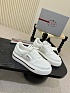 Комбинированные кроссовки Prada logo-plaque - White
