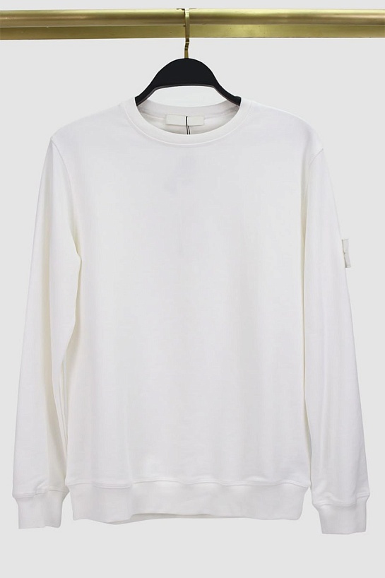 Свитшот белого цвета Stone Island compass-patch