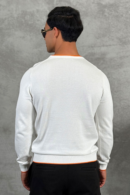 Мужской джемпер Hermes белого цвета