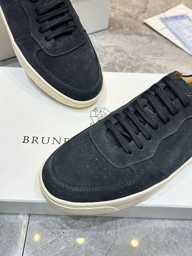 Мужские замшевые кроссовки Brunello Cucinelli - Blue   
