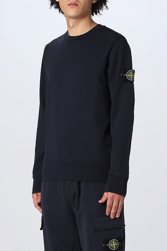 Свитшот тёмно-синего цвета Stone Island compass-patch