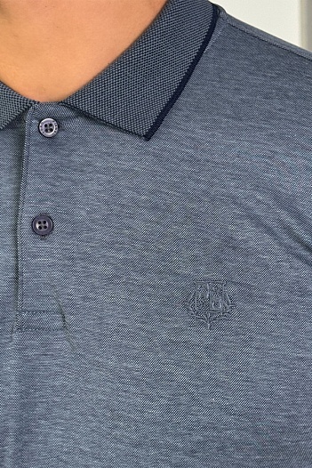 Мужское поло Loro Piana цвета индиго   