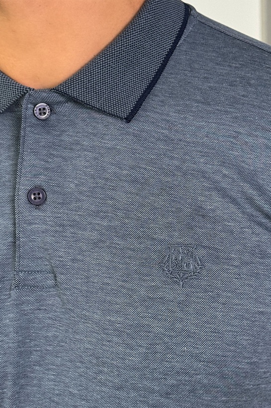 Мужское поло Loro Piana цвета индиго