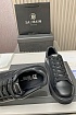 Кожаные кроссовки Balmain чёрного цвета