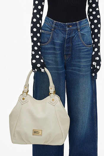 Женская сумка Marc Jacobs The Fran 43x28 см - White   