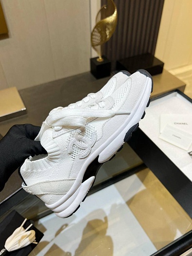 Женские кроссовки Chanel Premium - White   