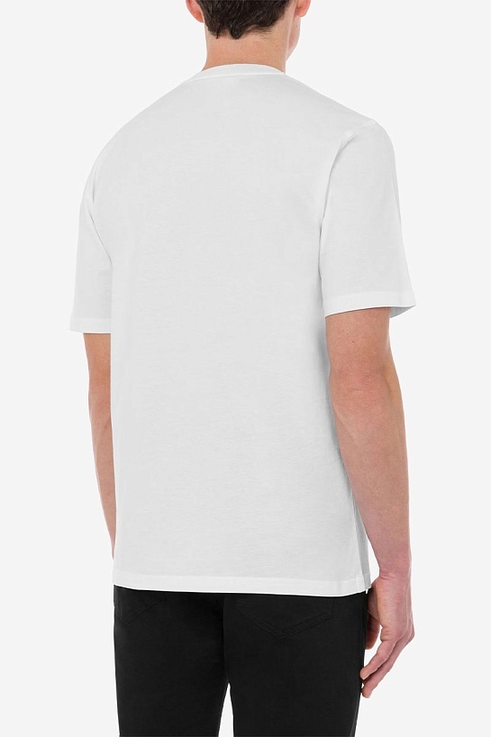 Мужская белая футболка Moschino embroidered-logo