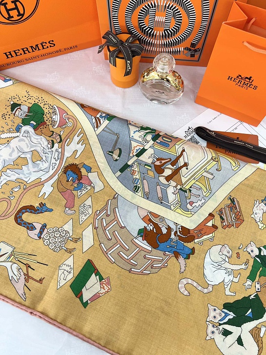 Платок Hermes Academia Hippica premium 140x140 см