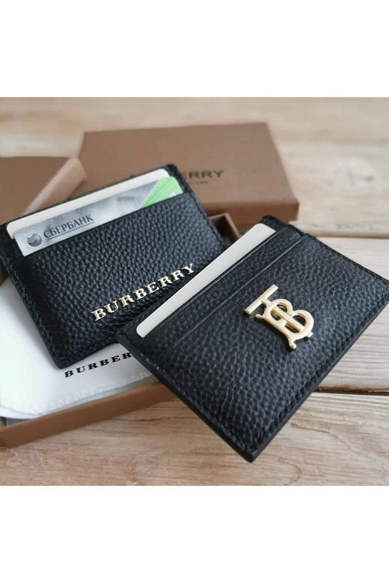 Кожаный кардхолдер Burberry logo-plaque 10.4x7.5 см