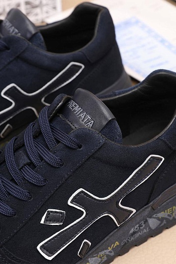 Тёмно-синие замшевые кроссовки Premiata Mick   