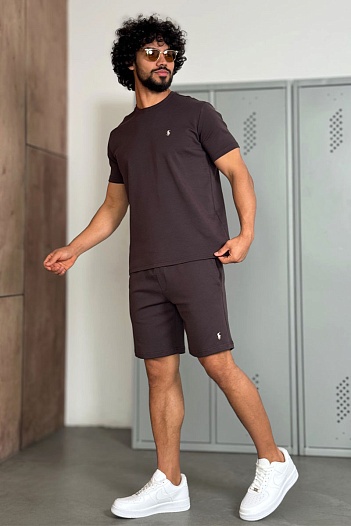 Мужская коричневая футболка Polo Ralph Lauren   