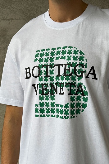 Белая оверсайз футболка Bottega Veneta   