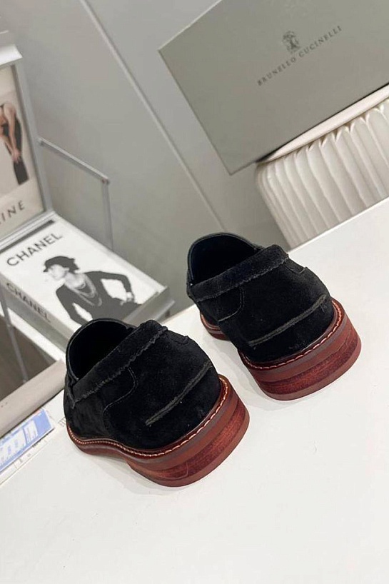 Замшевые лоферы Brunello Cucinelli unlined - Black