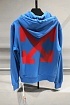 Синее худи Off-White Emotion Arrow-print