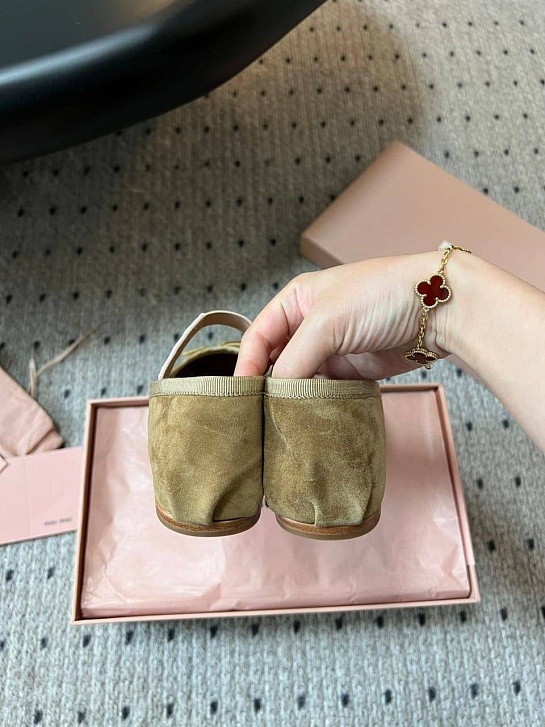 Женские замшевые балетки MIU MIU premium